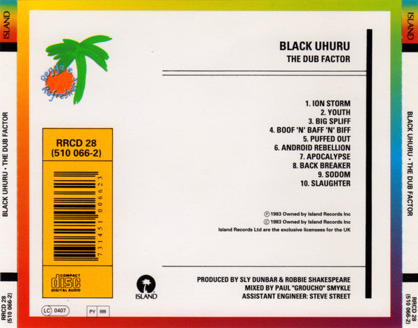 Black Uhuru : The Dub Factor (CD, Album, RE)