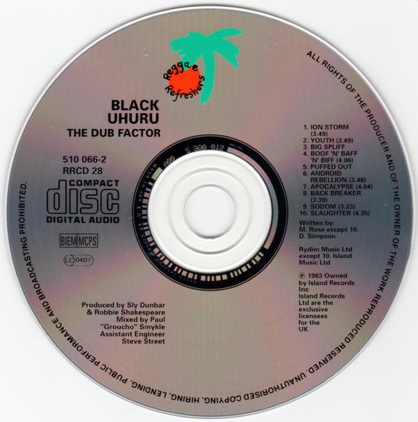 Black Uhuru : The Dub Factor (CD, Album, RE)