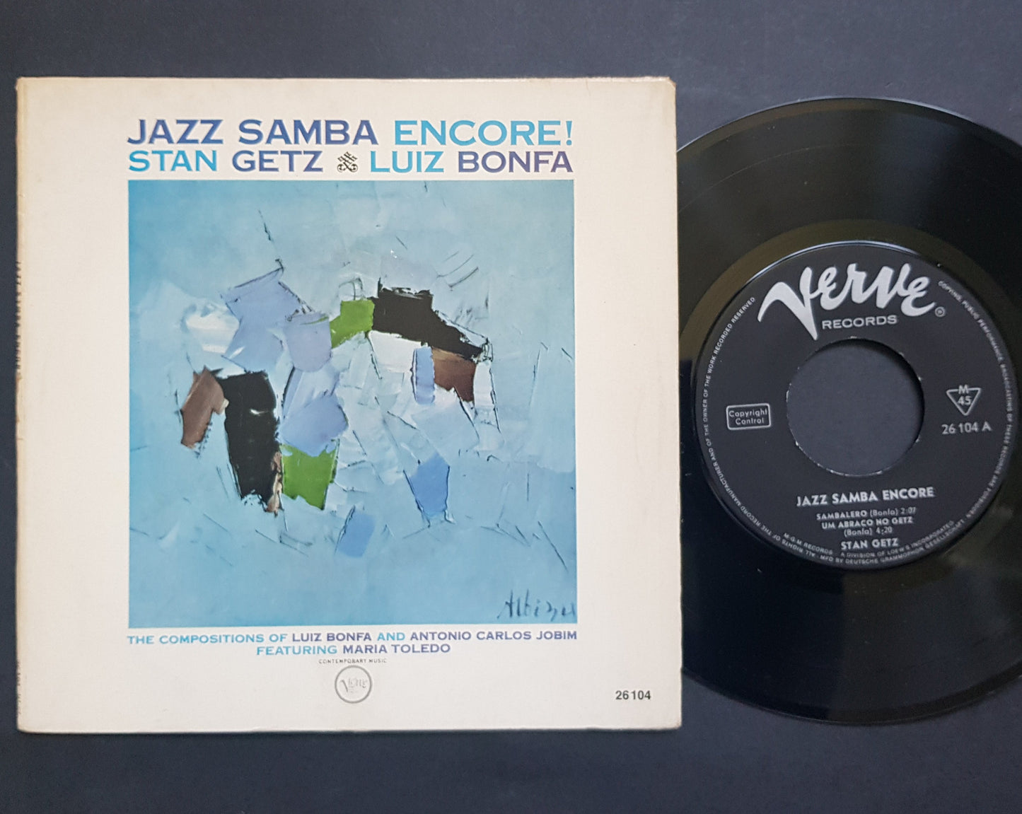 Stan Getz, Luiz Bonfá - Jazz Samba Encore! (7", EP, Mono) Germany 1963 NM or M-