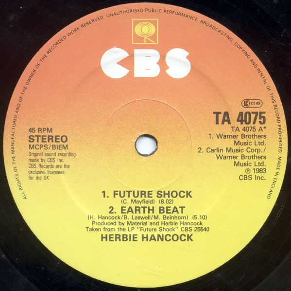 Herbie Hancock : Future Shock (12", Single)