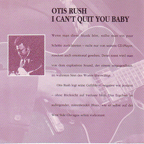 Otis Rush : I Can’t Quit You Baby (CD, Comp, RM)