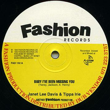 Janet Lee Davis & Tippa Irie : Baby I've Been Missing You (12")