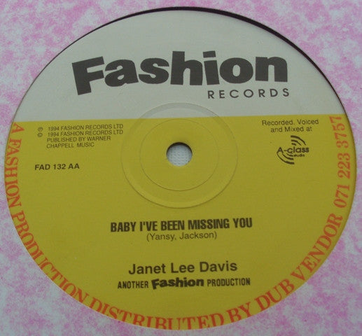 Janet Lee Davis & Tippa Irie : Baby I've Been Missing You (12")