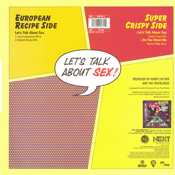 Salt 'N' Pepa : Let's Talk About Sex! (12", Single)