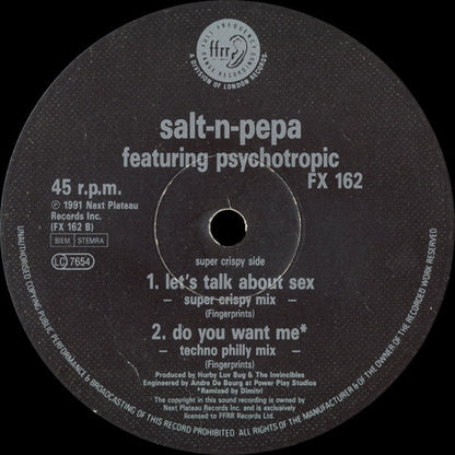 Salt 'N' Pepa : Let's Talk About Sex! (12", Single)