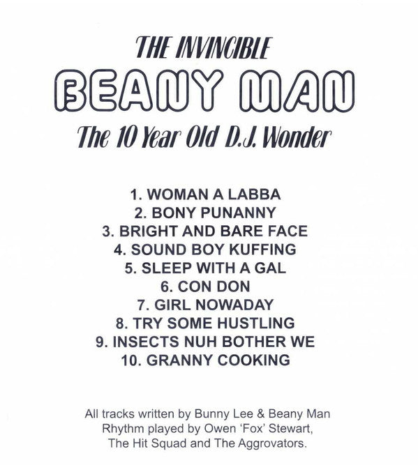 Beenie Man : The Invincible Beany Man (The 10 Year Old D.J. Wonder) (CD, Album)