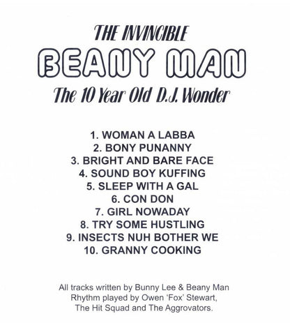 Beenie Man : The Invincible Beany Man (The 10 Year Old D.J. Wonder) (CD, Album)