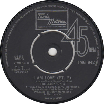 The Jackson 5 : I Am Love (7")