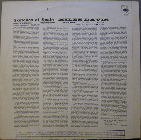 Miles Davis : Sketches Of Spain (LP, Album, RE)