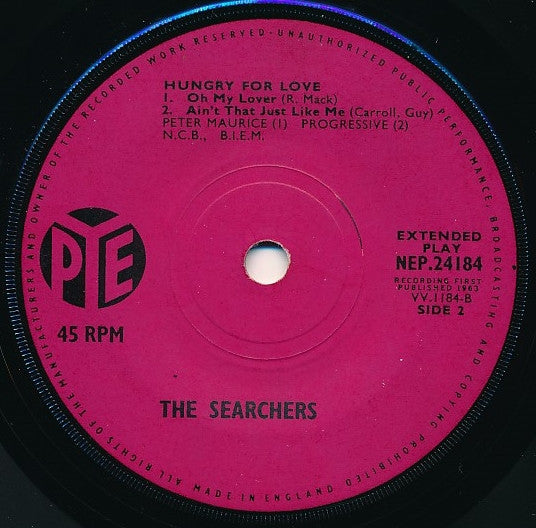 The Searchers : Hungry For Love (7", EP)