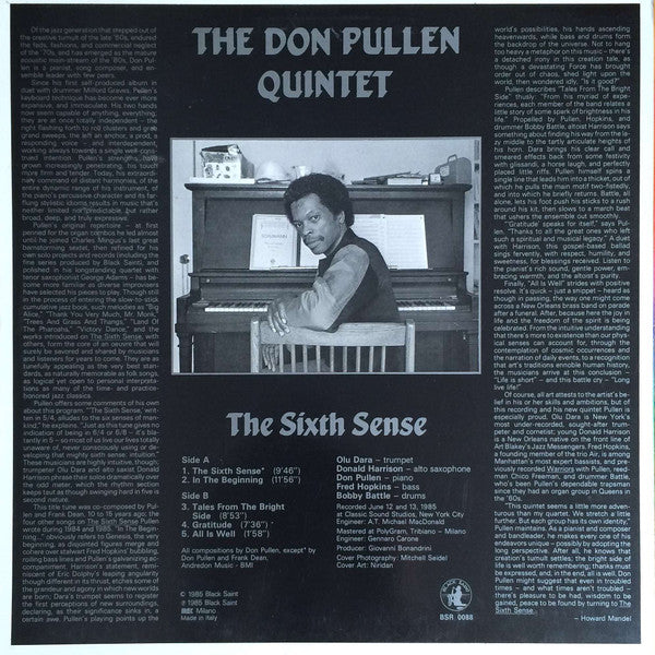 The Don Pullen Quintet : The Sixth Sense (LP, Album)