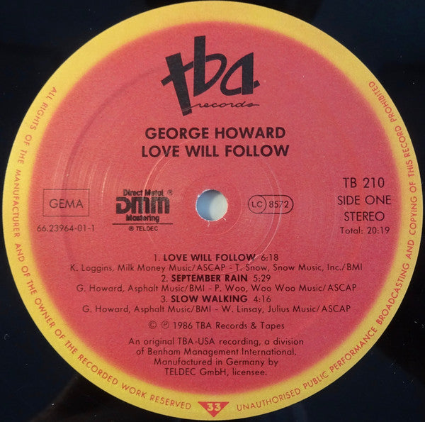 George Howard : Love Will Follow (LP, Album)