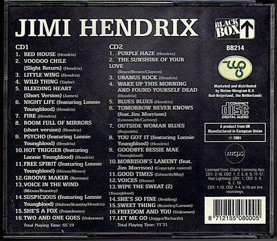 Jimi Hendrix : Purple Haze (2xCD, Comp)