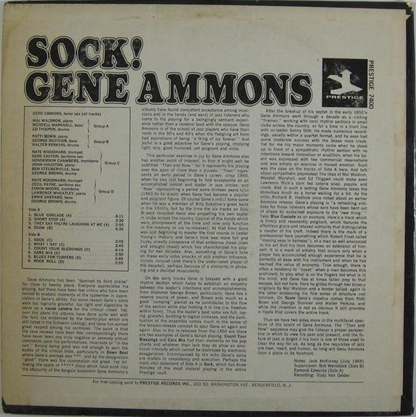 Gene Ammons : Sock! (LP, Album, RM)