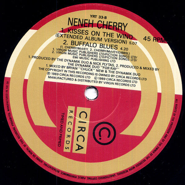 Neneh Cherry : Kisses On The Wind (12", Single)