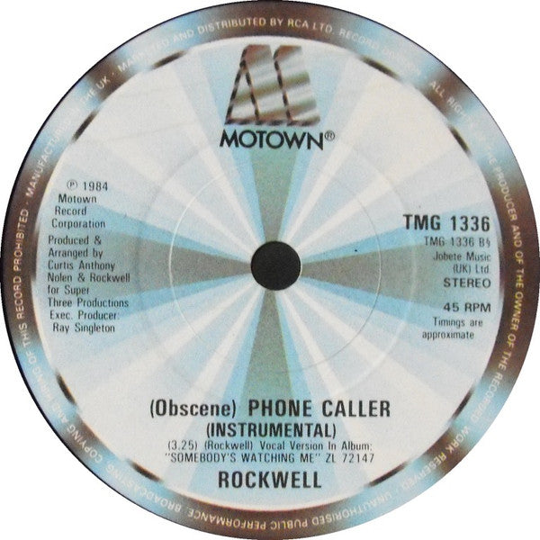 Rockwell : (Obscene) Phone Caller (Vocal) (7", Single)