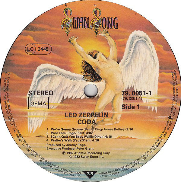 Led Zeppelin : Coda (LP, Album, Gat)