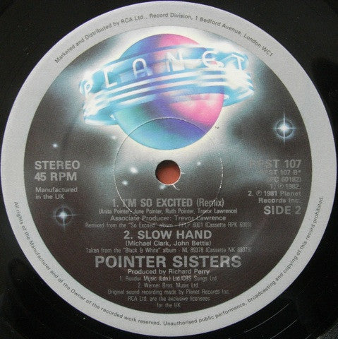 Pointer Sisters : I Need You (12")