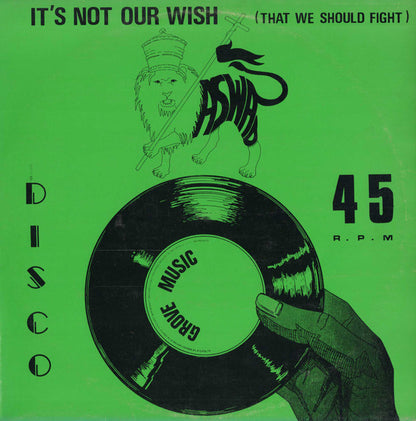 Aswad : It's Not Our Wish (That We Should Fight) (12", Gre)