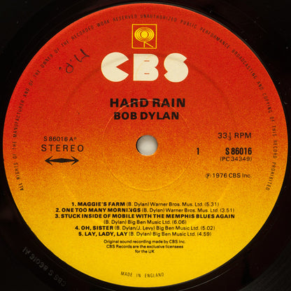 Bob Dylan : Hard Rain (LP, Album)