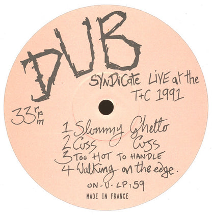 Dub Syndicate Featuring Bim Sherman + Akabu (2) : Live At The T+C 1991 (LP, Album)