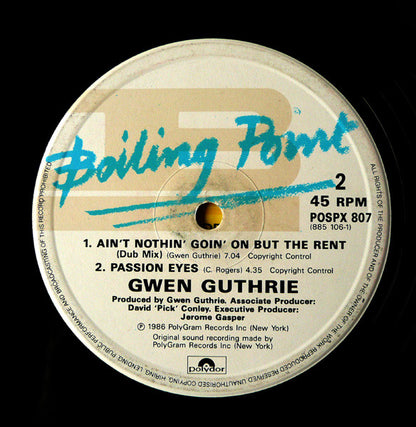 Gwen Guthrie : Ain't Nothin' Goin' On But The Rent (12", Single)