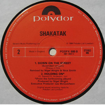 Shakatak : Down On The Street (12", Pic)