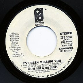 Archie Bell & The Drells : I've Been Missing You (7", Mono, Promo)