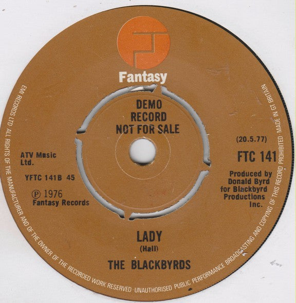 The Blackbyrds : Time Is Movin' (7", Single, Promo)