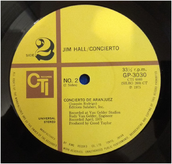 Jim Hall : Concierto (LP, Album, Gat)