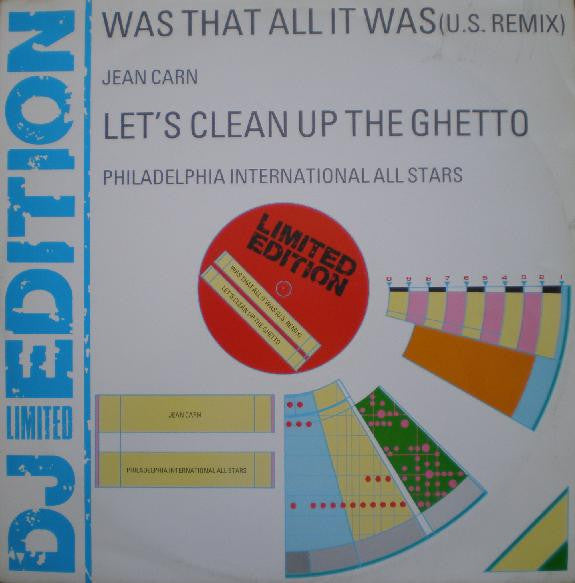 Jean Carn / Philadelphia International All Stars : Was That All It Was / Let's Clean Up The Ghetto (12", Ltd)