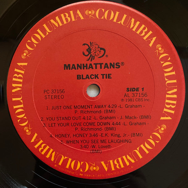 The Manhattans* : Black Tie (LP, Album, RE, Pit)