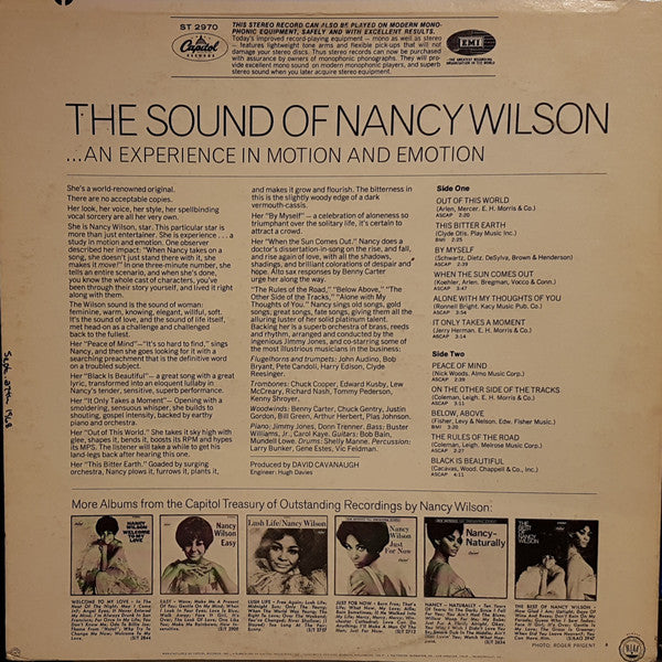 Nancy Wilson : The Sound Of Nancy Wilson (LP, Album)