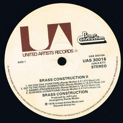 Brass Construction : Brass Construction II (LP, Album)