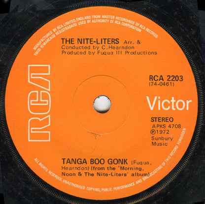 The Nite-Liters : K-Jee / Tanga Boo Gonk (7", Single, Sol)