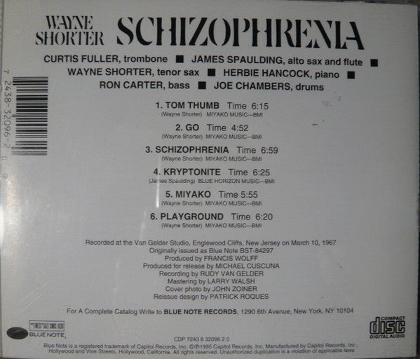 Wayne Shorter : Schizophrenia (CD, Album, Ltd, RE)