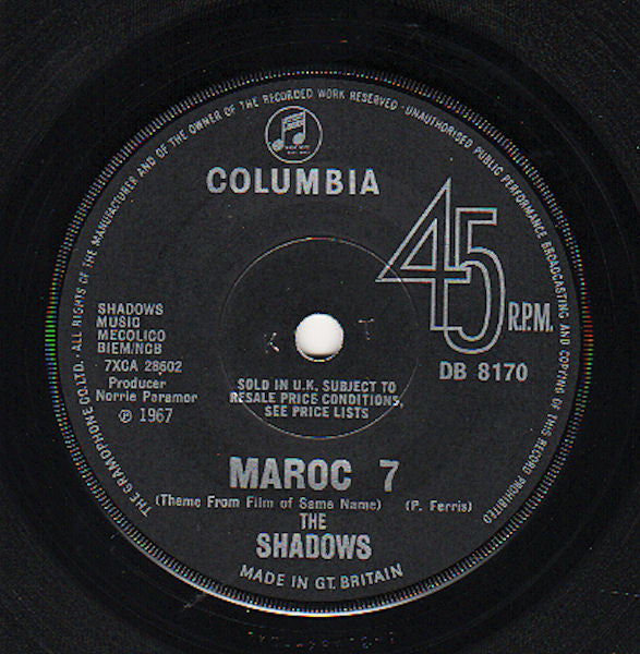 The Shadows : Maroc 7 (7", Sol)