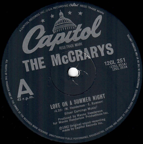 The McCrarys : Love On A Summer Night (12", Single)