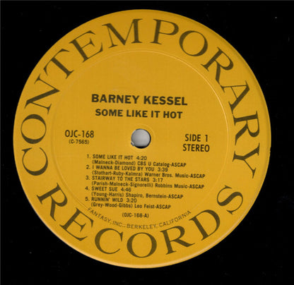 Barney Kessel : Some Like It Hot (LP, Album, RE)