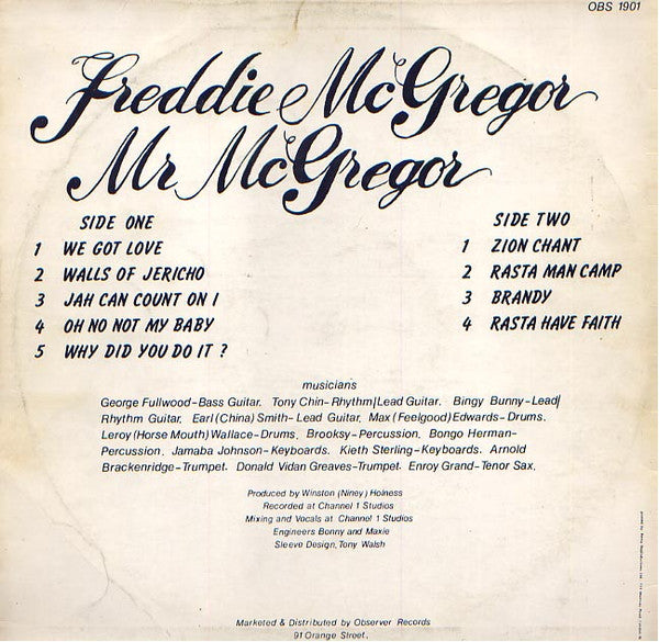 Freddie McGregor : Mr McGregor (LP, Album)