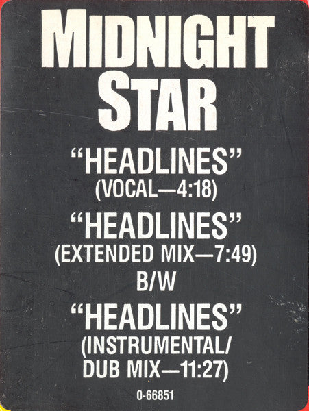 Midnight Star : Headlines (12")