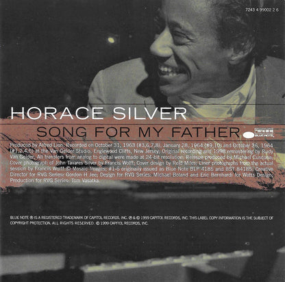 The Horace Silver Quintet : Song For My Father (CD, Album, RE, RM)