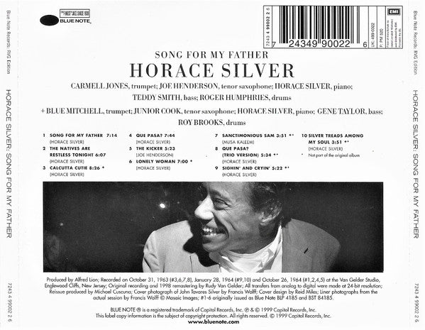 The Horace Silver Quintet : Song For My Father (CD, Album, RE, RM)