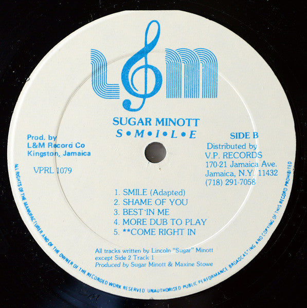 Sugar Minott : Smile (LP, Album)