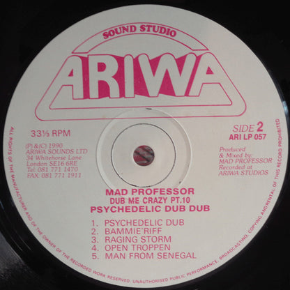 Mad Professor : Dub Me Crazy Pt. 10: Psychedelic Dub (LP, Album, Whi)