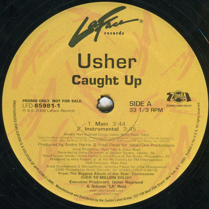 Usher : Caught Up (12", Promo)