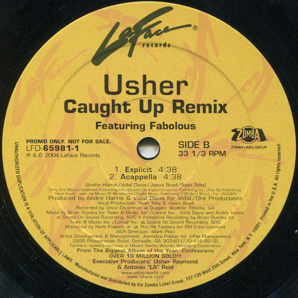 Usher : Caught Up (12", Promo)