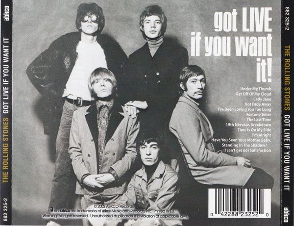 The Rolling Stones : Got Live If You Want It! (CD, Album, RE, RM)