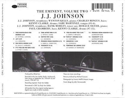 J.J. Johnson : The Eminent Jay Jay Johnson, Volume Two (CD, Comp, Mono, RE, RM)