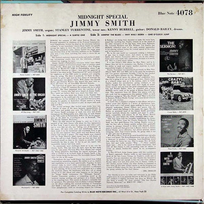 The Incredible Jimmy Smith* : Midnight Special (LP, Album, Mono, No )